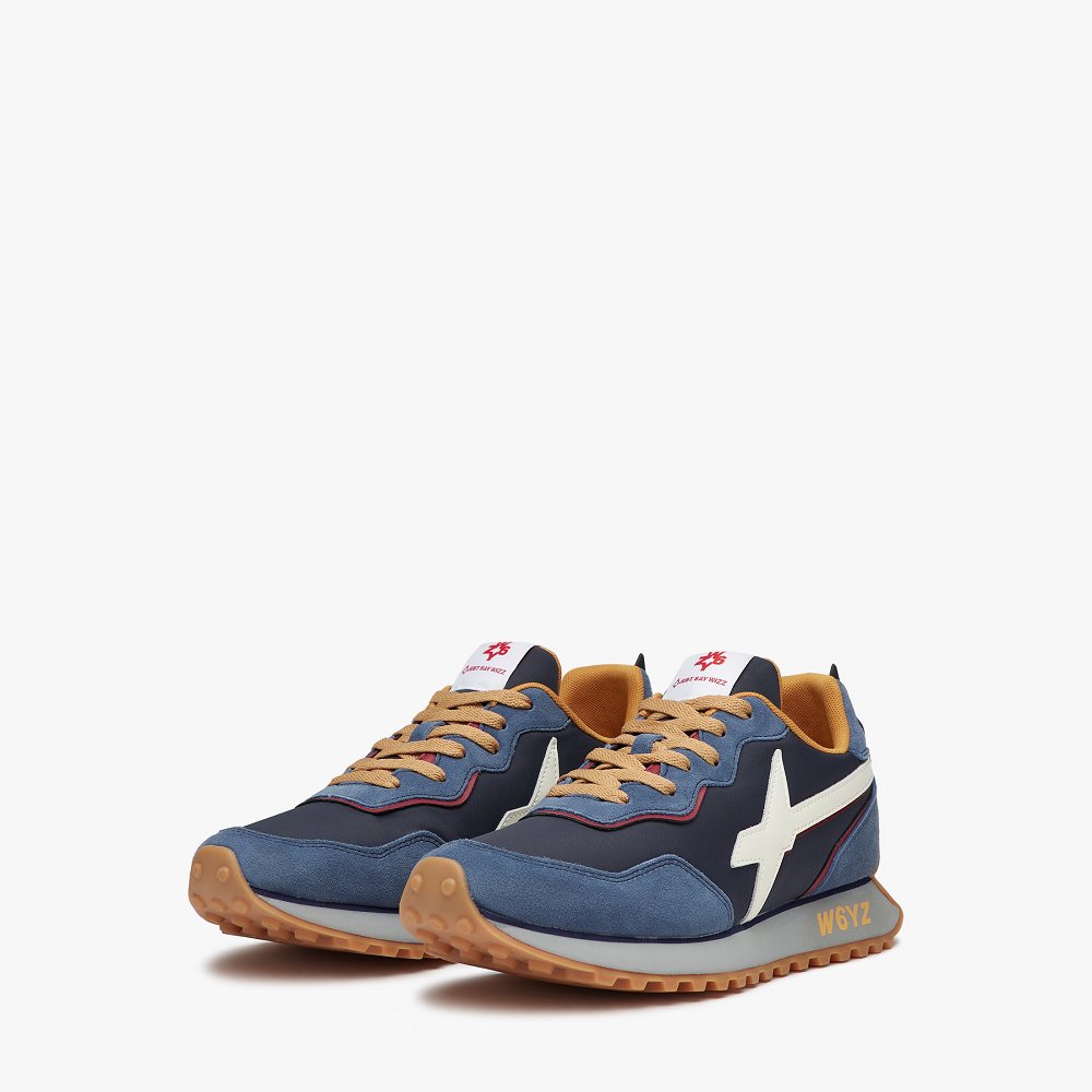 Basket W6YZ Navy/Brown Homme | IEO-00490093